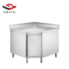 Stainless Steel Work Table Kitchen Cabinet Sliding Door Operating Table Commercial Storage Cabinet